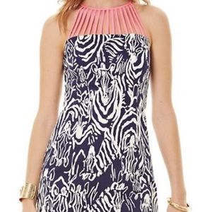 Lilly Pulitzer pink and blue zebra dress